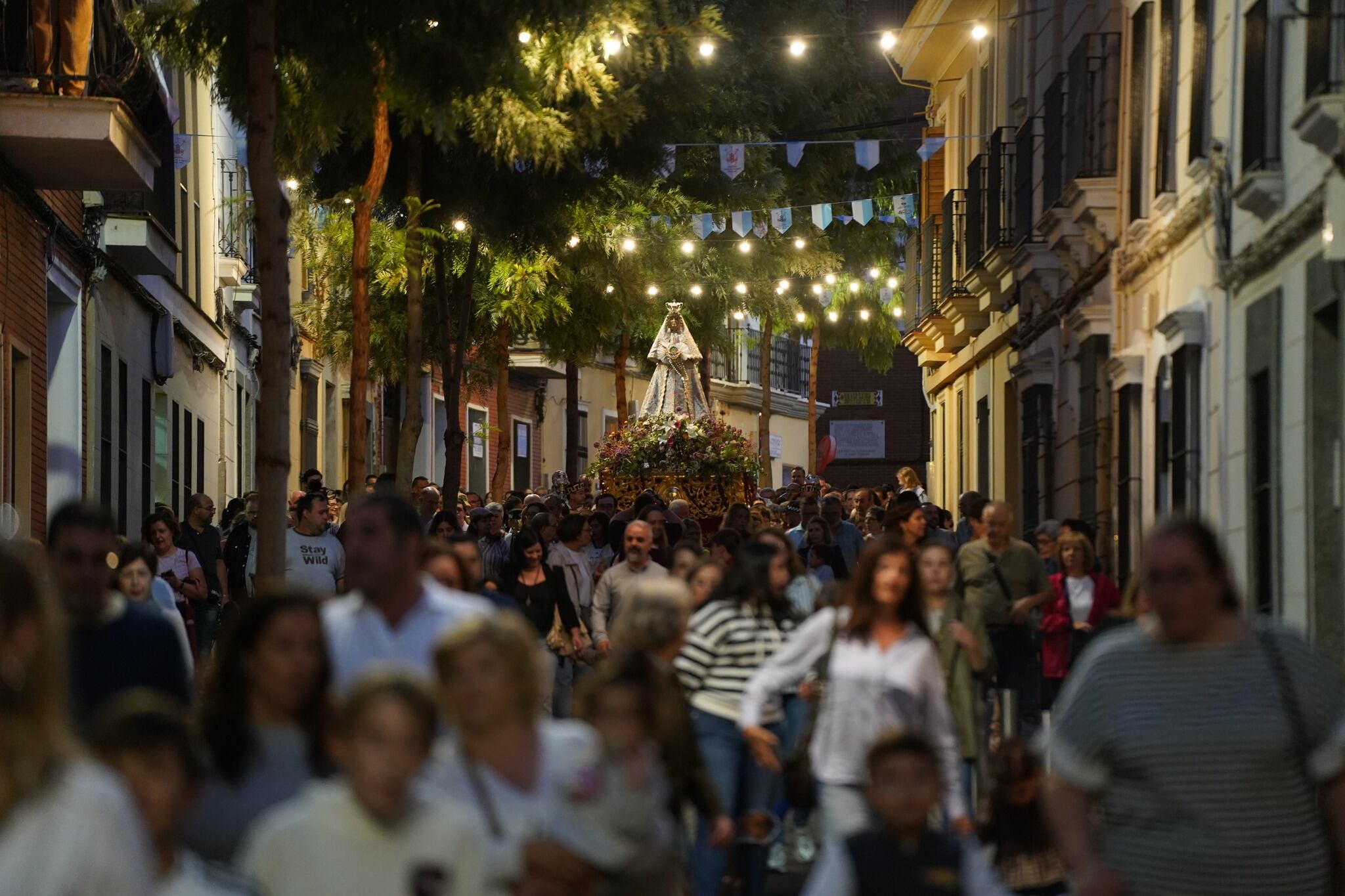 La Virgen de las Cruces en su regreso a Don Benito