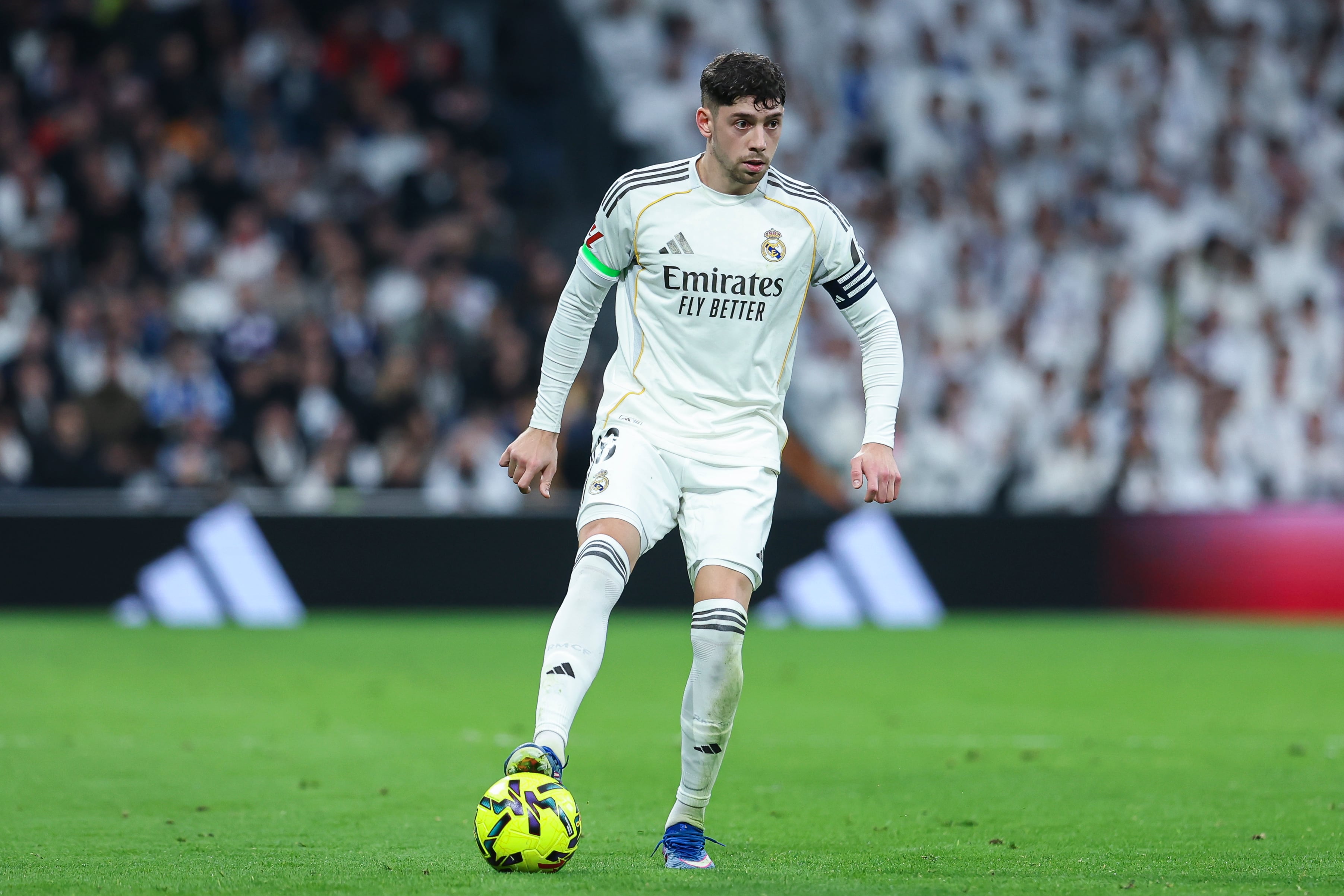 Fede Valverde durante el partido frente al Rayo Vallecano