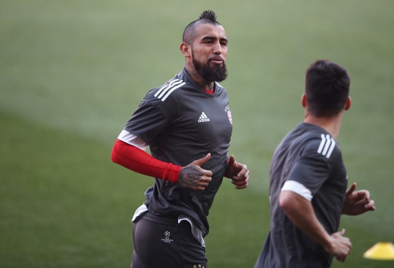 Arturo Vidal, durante un entrenamiento