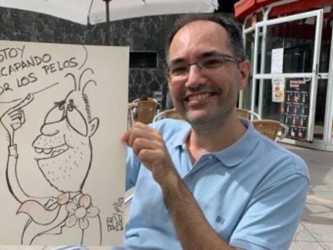 Padylla con su Ángel Víctor Torres