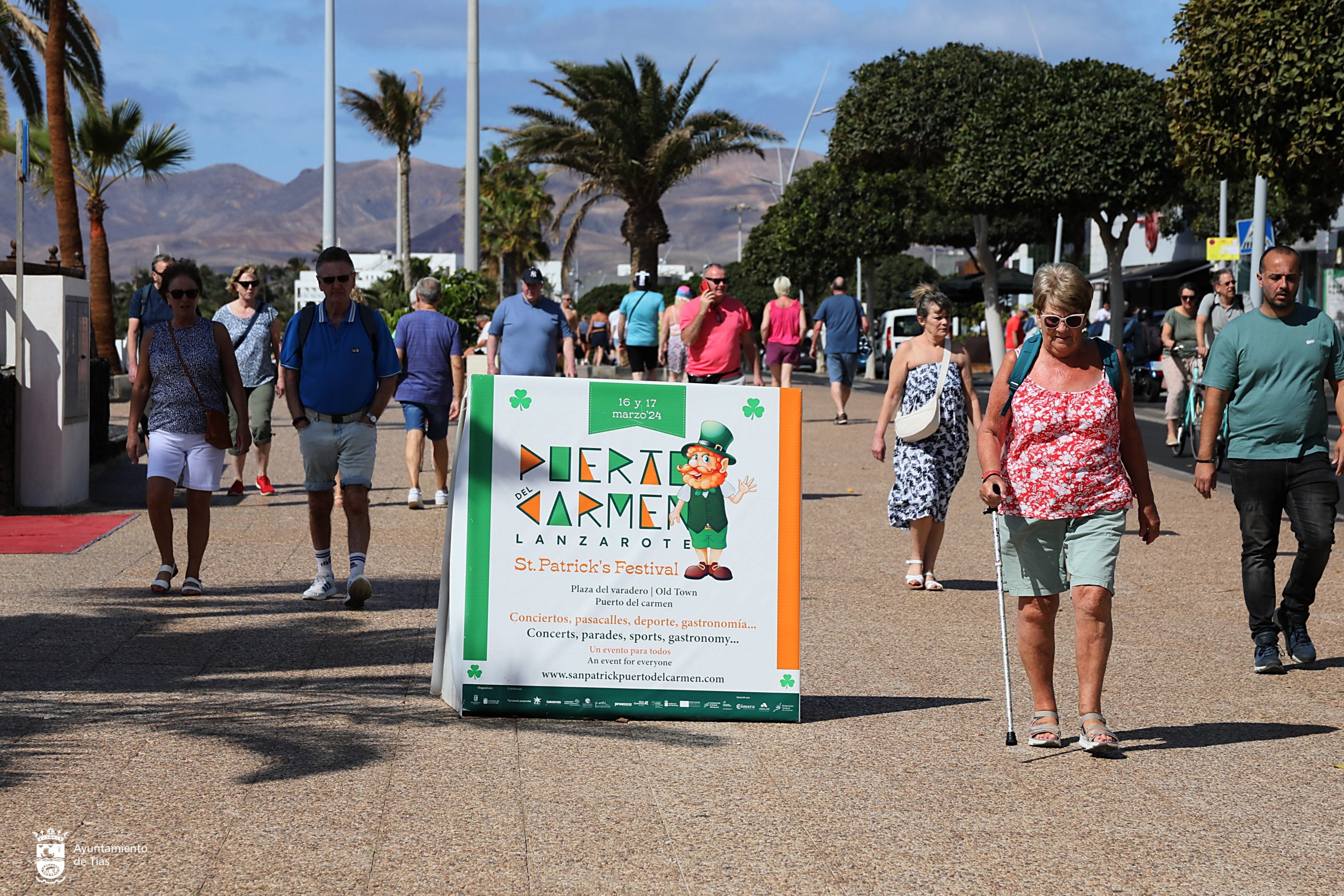 Cartel de la fiesta de St. Patrick´s Day en Puerto del Carmen, Lanzarote.