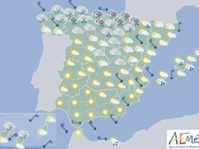 Previsión para el sábado.
