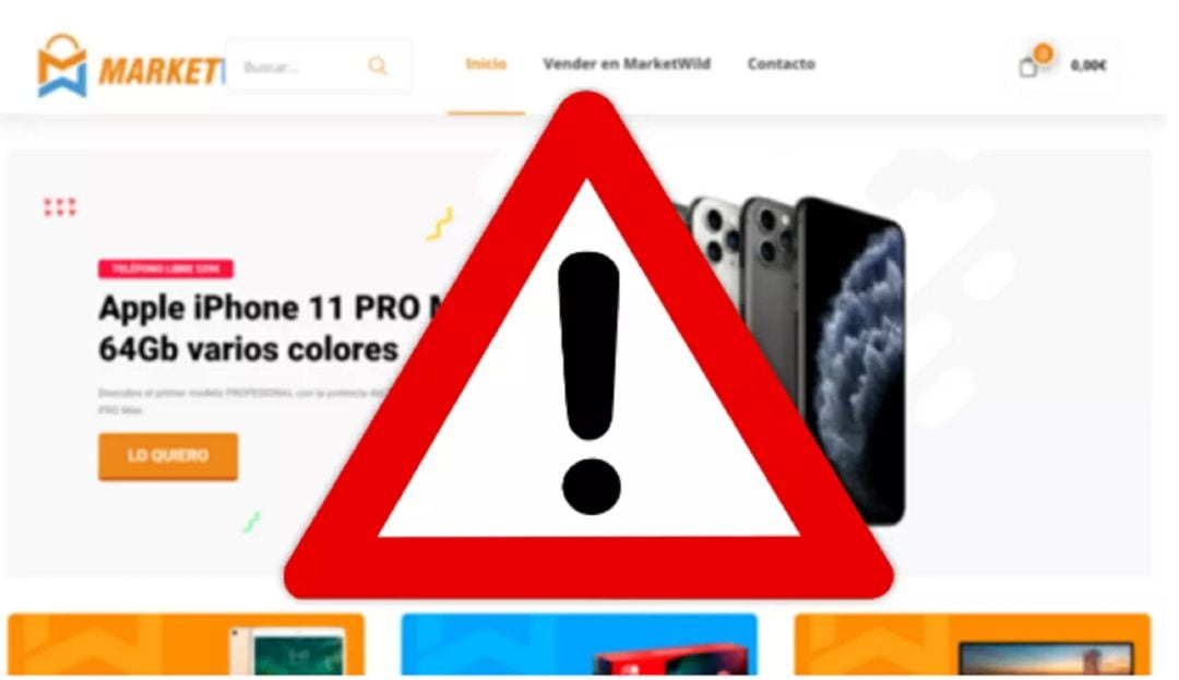 Captura de pantalla de la web