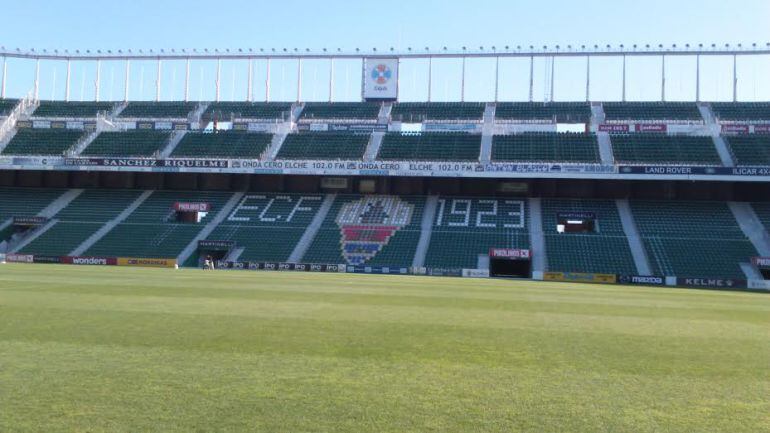 El estadio del Elche C.F. el Martínez Valero, en una imagen de este año