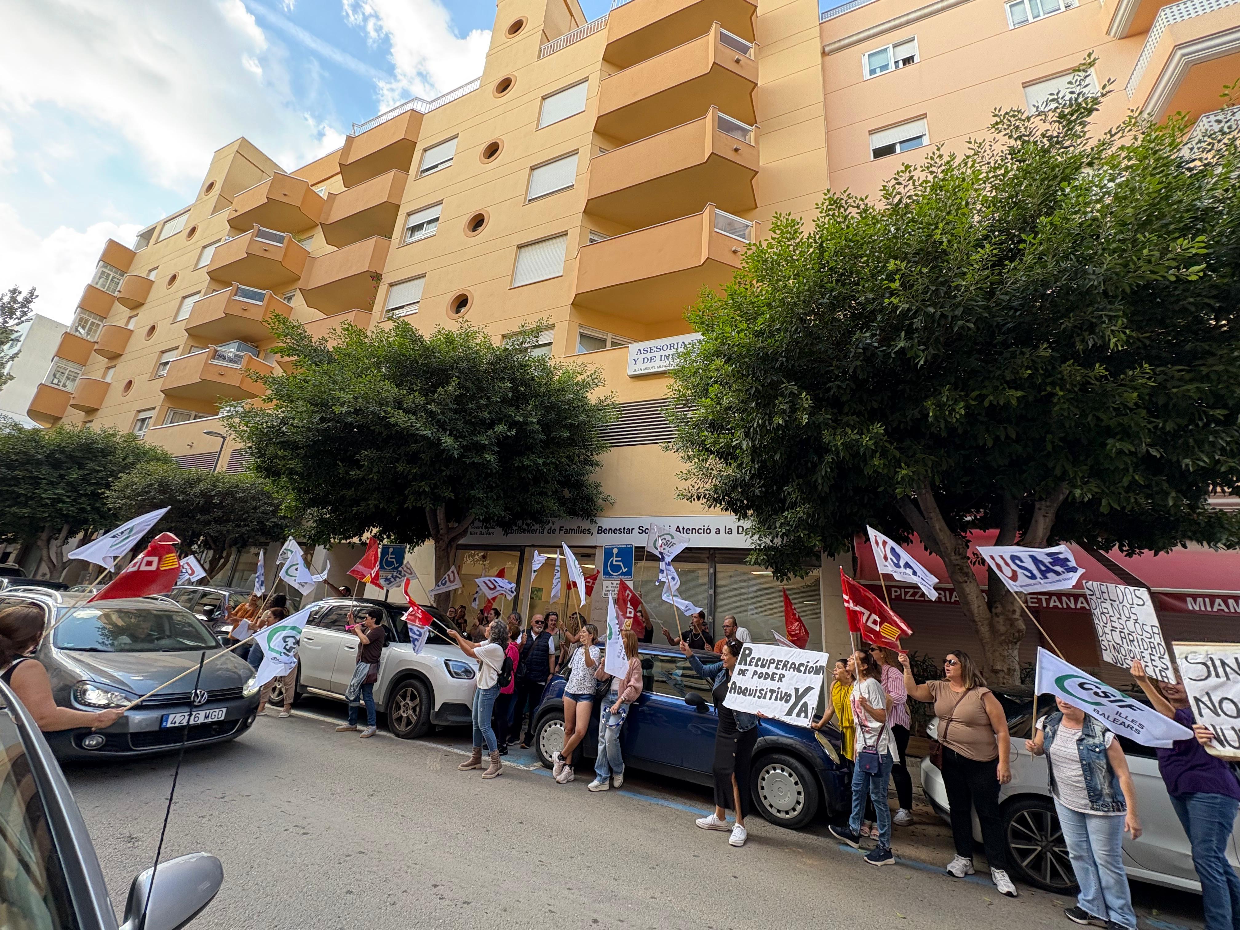 Imagen de la protesta este viernes