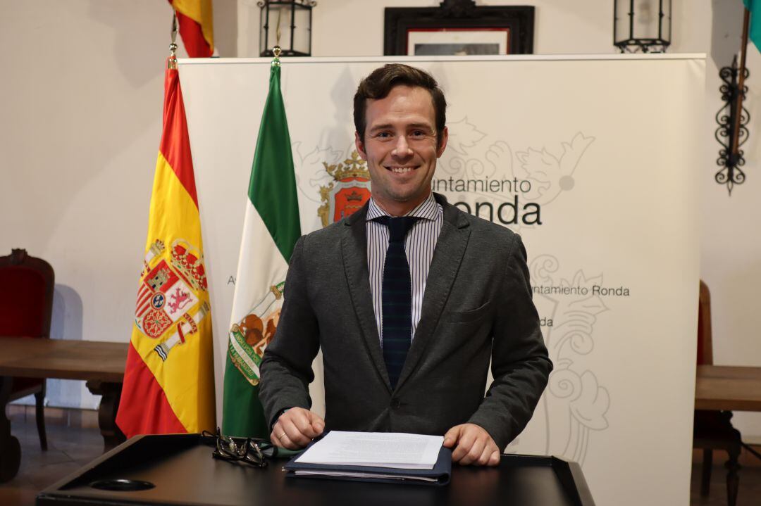 El concejal de Participación Ciudadana, Ignacio Alonso, durante la presentación de la iniciativa