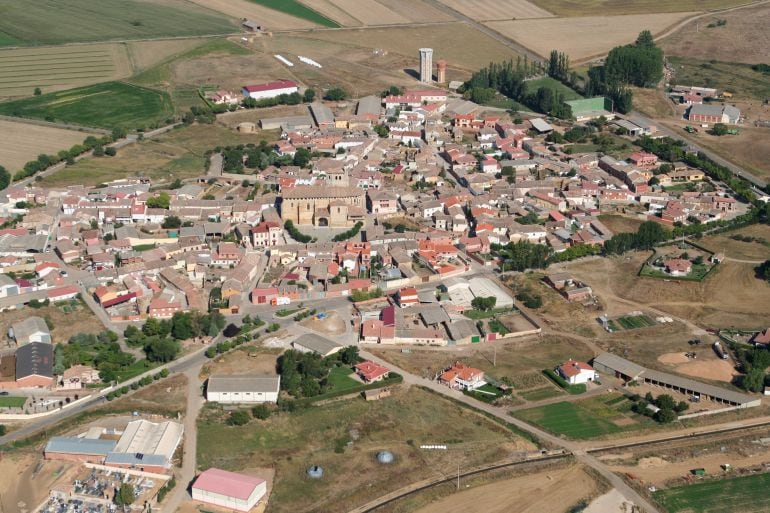 Vista aérea de San Cebrián de Campos