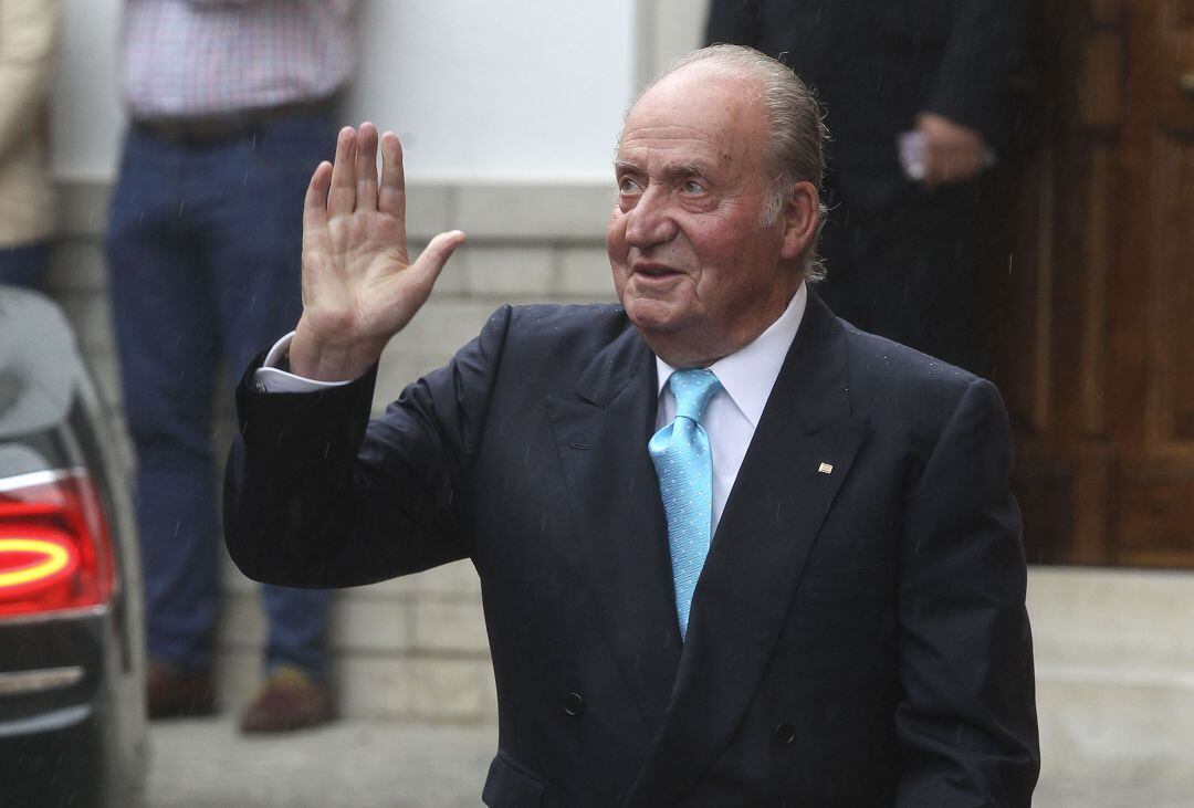 El rey Juan Carlos I en una boda.