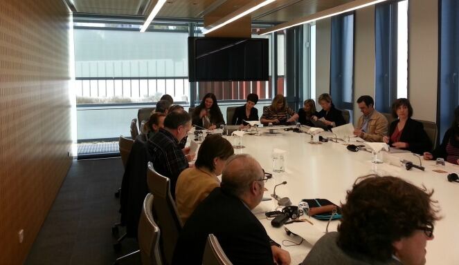 La comisión de Juntas Generales en la que se han dado explicaciones sobre las actuaciones referentes al incendio de Trintxerpe.