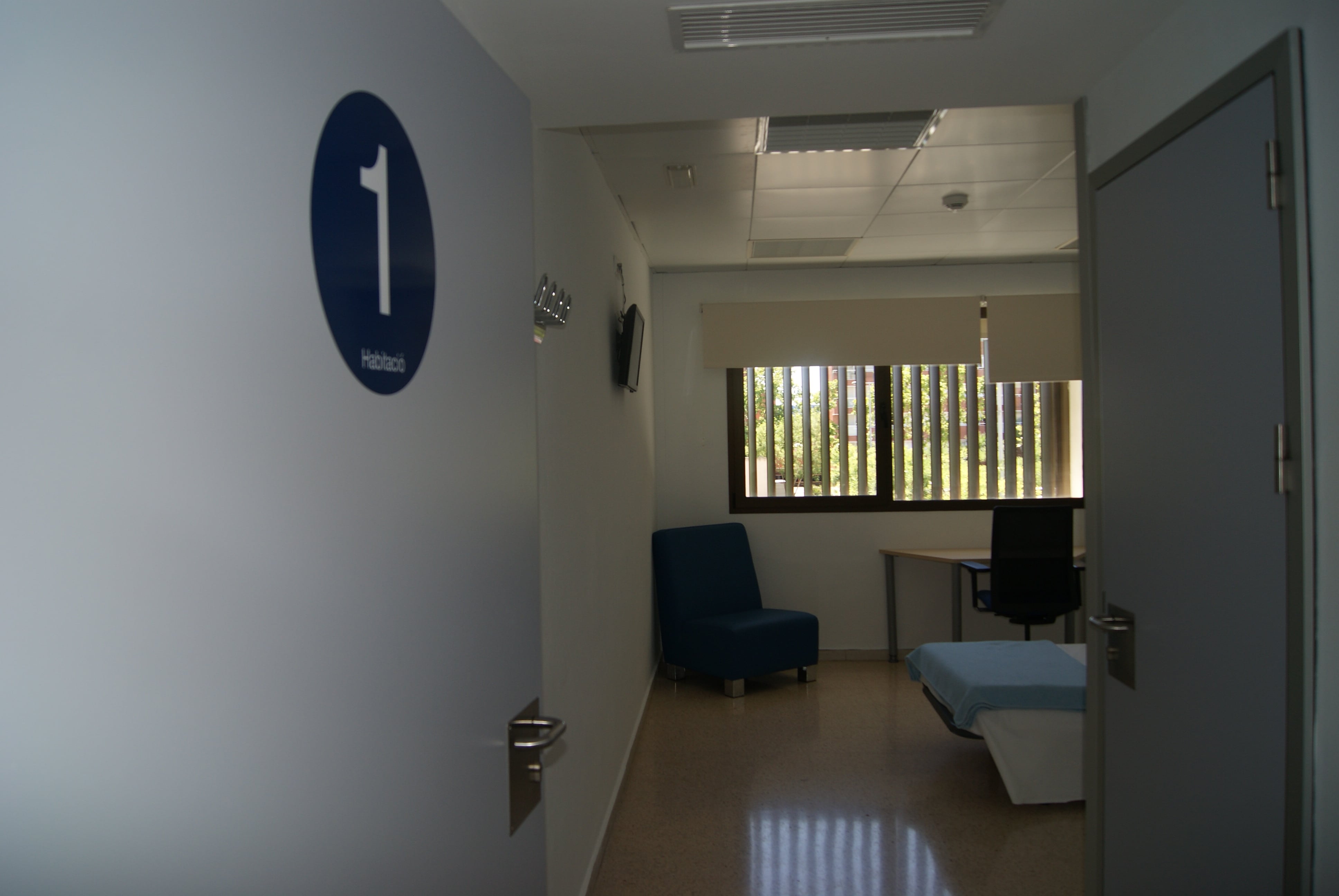 Imagen de una de las habitaciones de la residencia