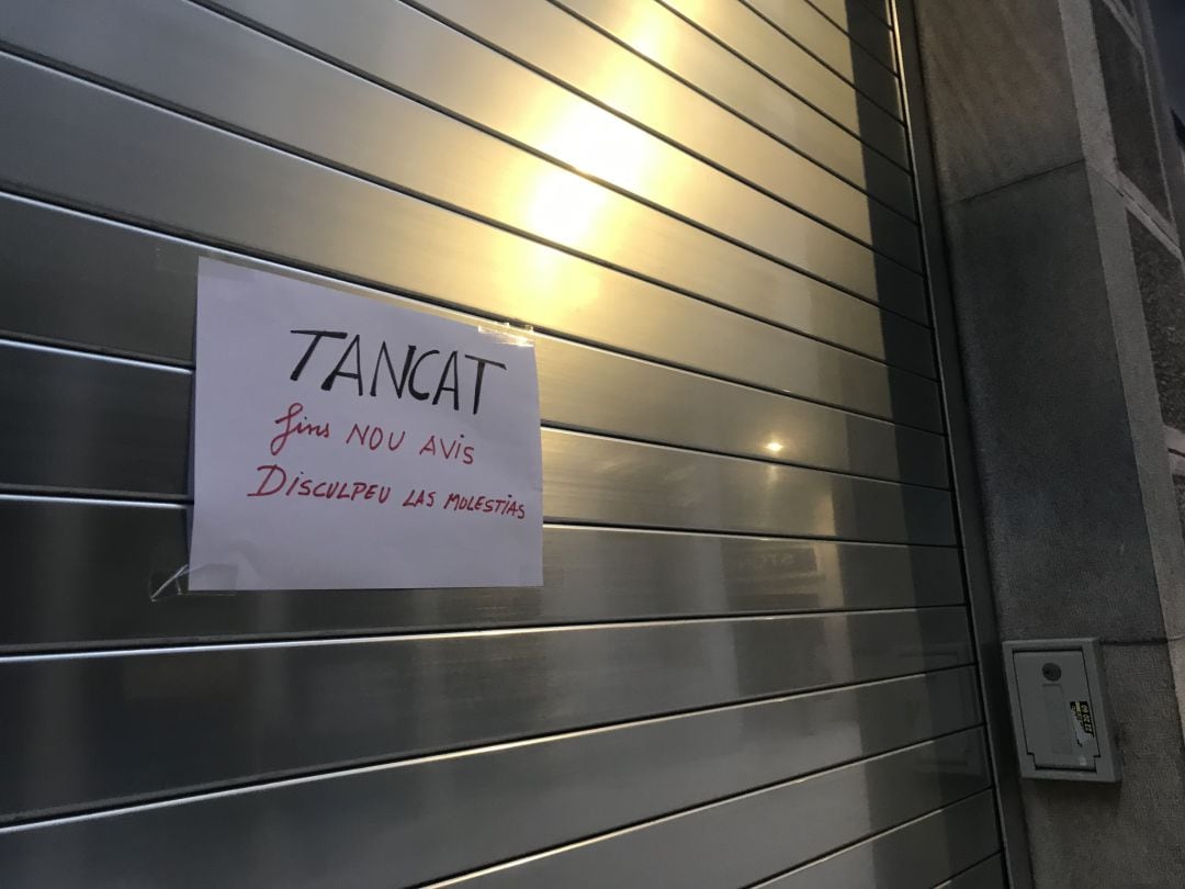 Comerç tancat al centre de Girona