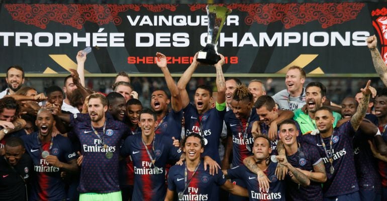 El PSG celebra el título de Supercampeón de Francia