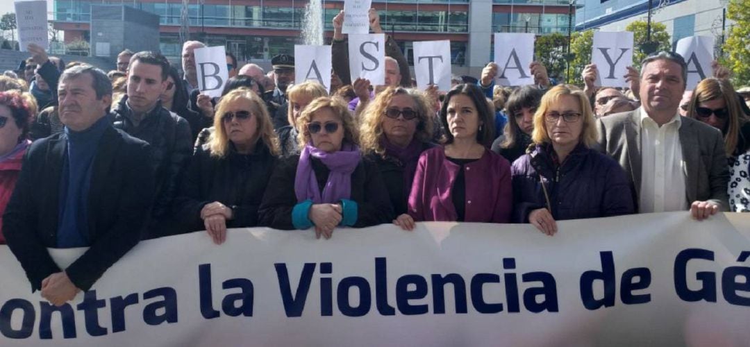 Imagen de la manifestación contra el último caso de violencia de género ocurrido en febrero en Fuenlabrada