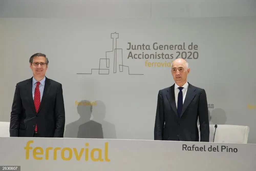 El presidente de Ferrovial, Rafael del Pino, y el consejero delegado del grupo, Ignanio Madridejos.