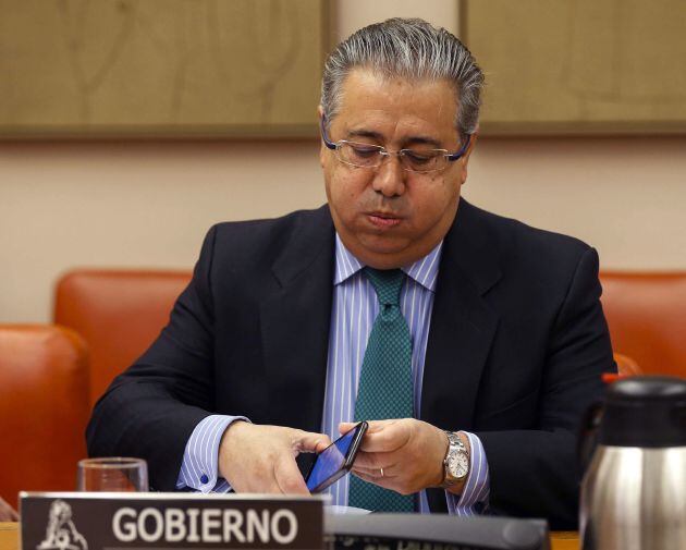 Juan Ignacio Zoido, durante su comparecencia en el Congreso