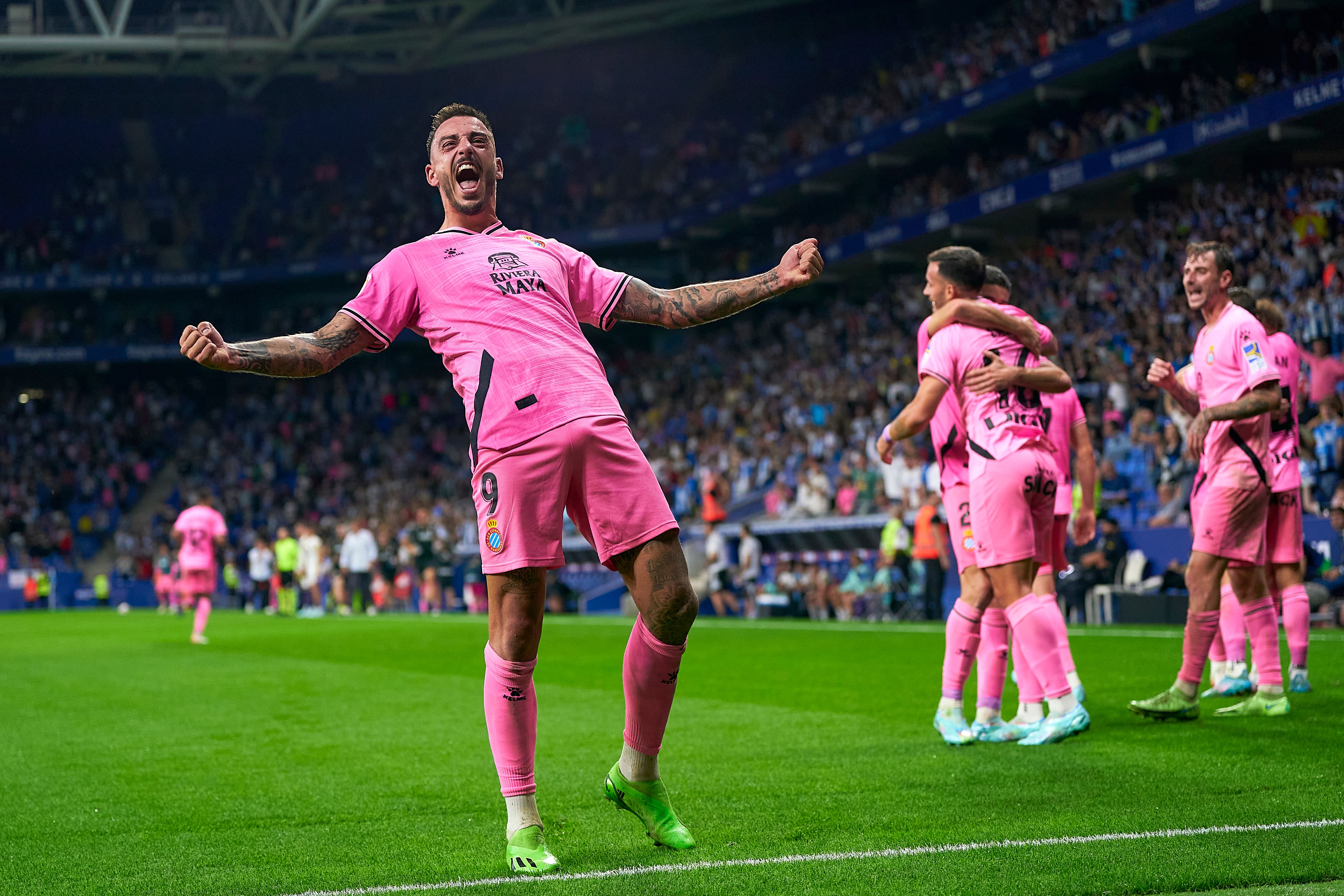 Joselu marcó el 0-1 en el Bernabéu este sábado.