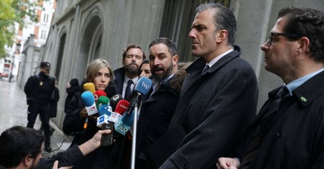 Santiago Abascal en las puertas del Tribunal Supremo