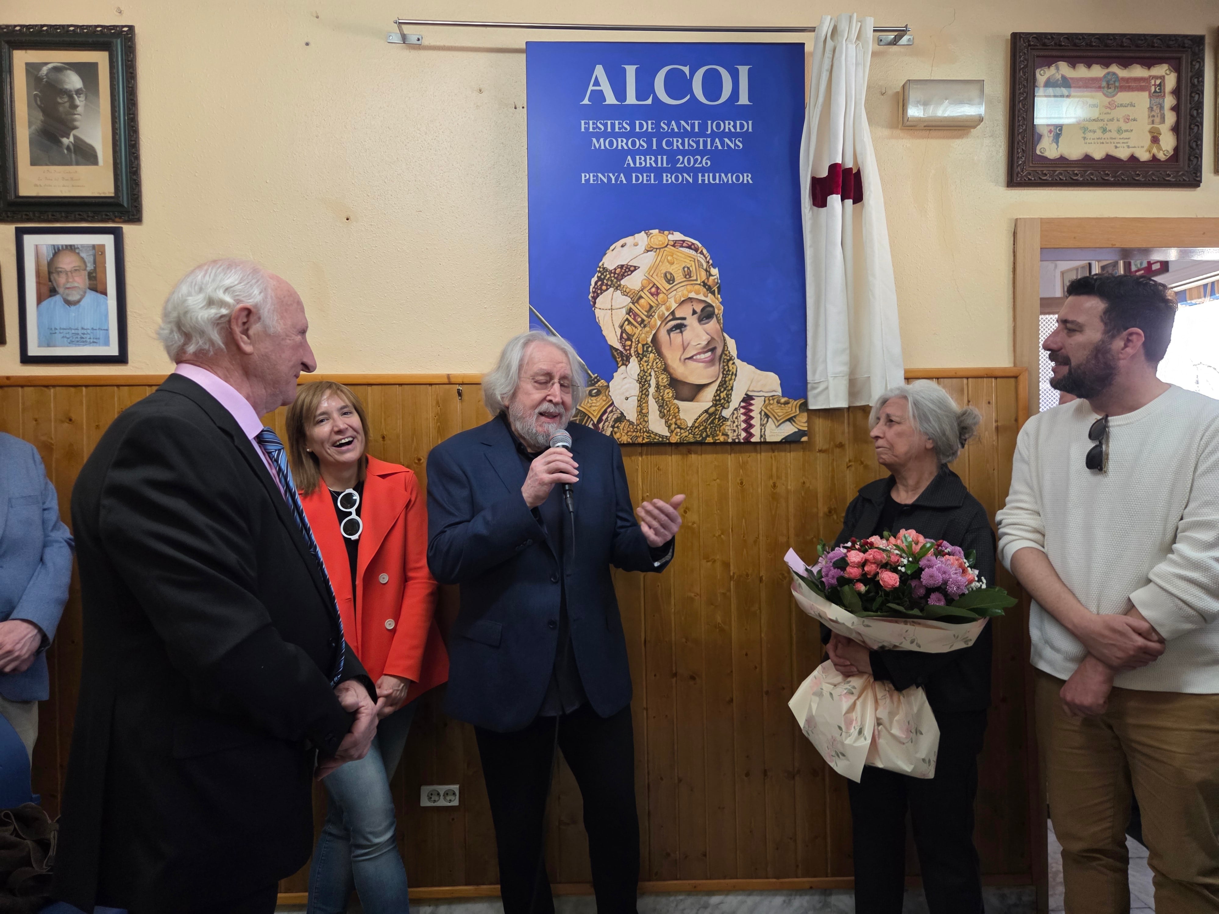 Toni Miró ha dit unes breus paraules sobre la seua obra com a cartell de la Penya Bon Humor