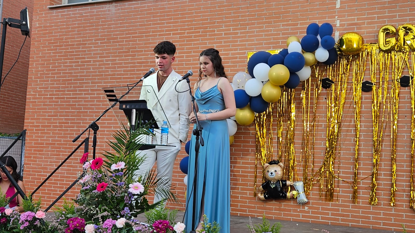 Manuel Blanco y Elena Hidalgo, representantes del grupo de 4º ESO B