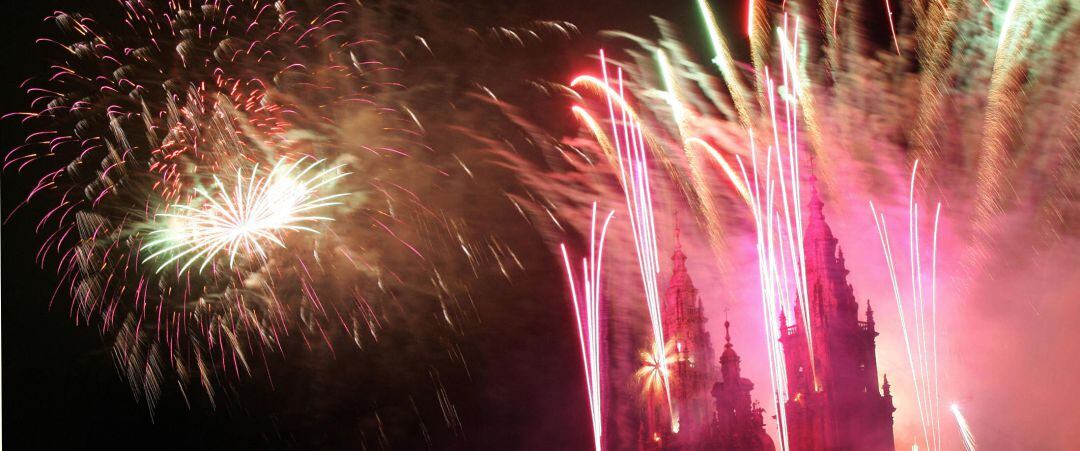 Fuegos artificiales en Santiago de Compostela