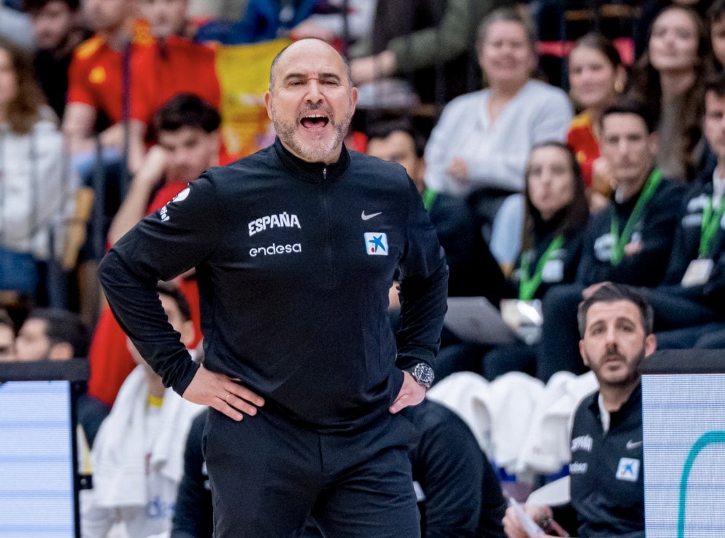 Imagen del debut de Chus Mateo con la selección española