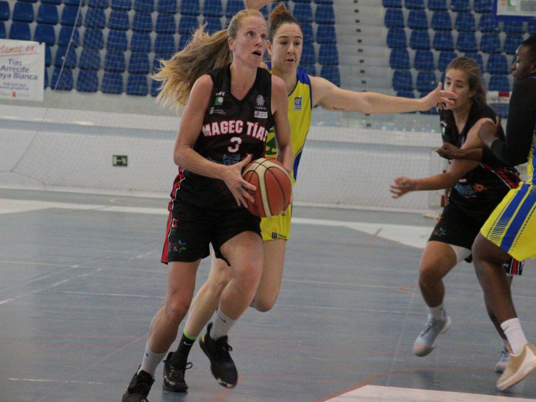 Regina Gómez en un partido de la pasada temporada.