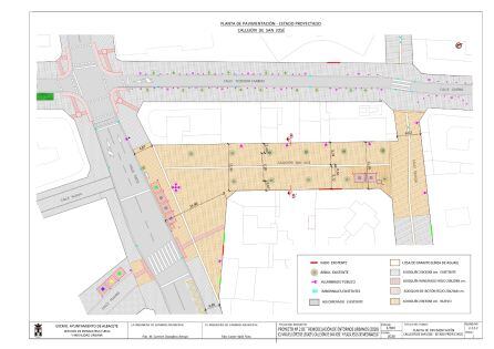 Plano del proyecto para la calle San José