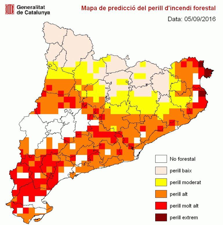 Mapa de perill del dia 5.