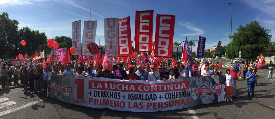 Inicio de la manifestación del 1 de mayo en Córdoba. 