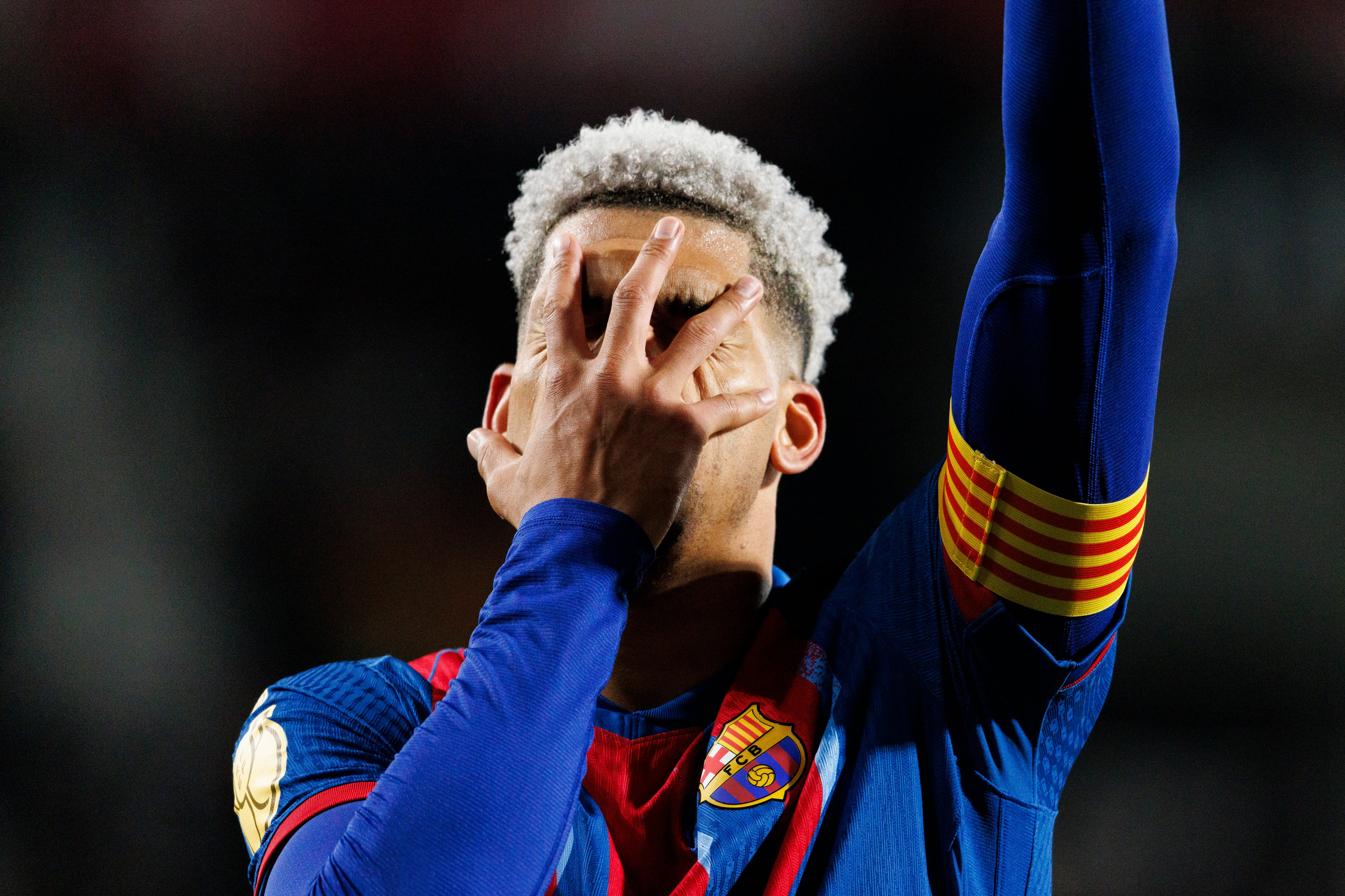 Ronald Araújo, durante el Albacete-FC Barcelona de la Copa del Rey