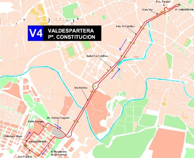 Lanzadera V4: Valdespartera - Paseo Constitución