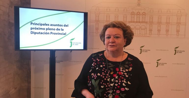 Pilar Parra en la presentación del próximo pleno.