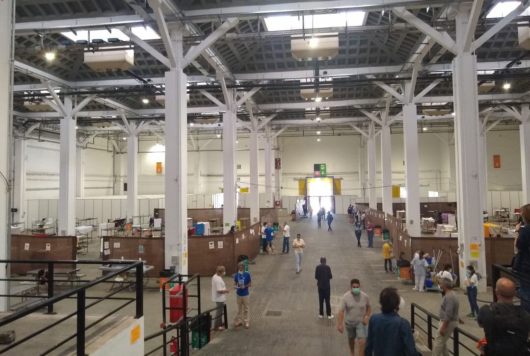 Interior del pavelló de la Fira de Barcelona
