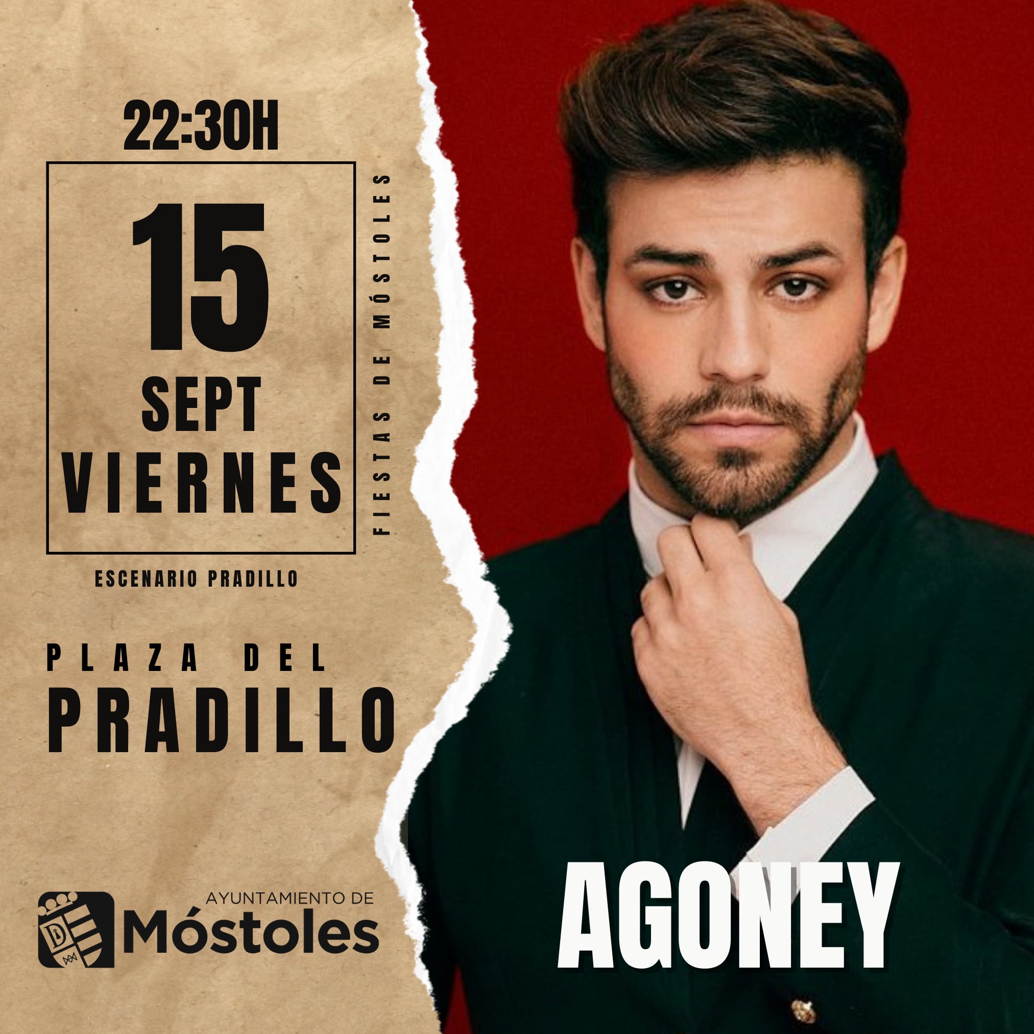 Agoney actuará en las Fiestas de Móstoles.