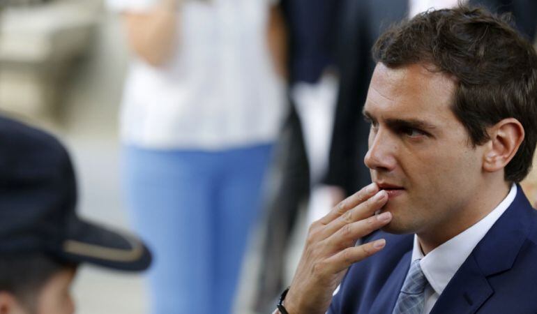 El líder de Ciudadanos, Albert Rivera, a su llegada hoy al Congreso el pasado 19 de julio.