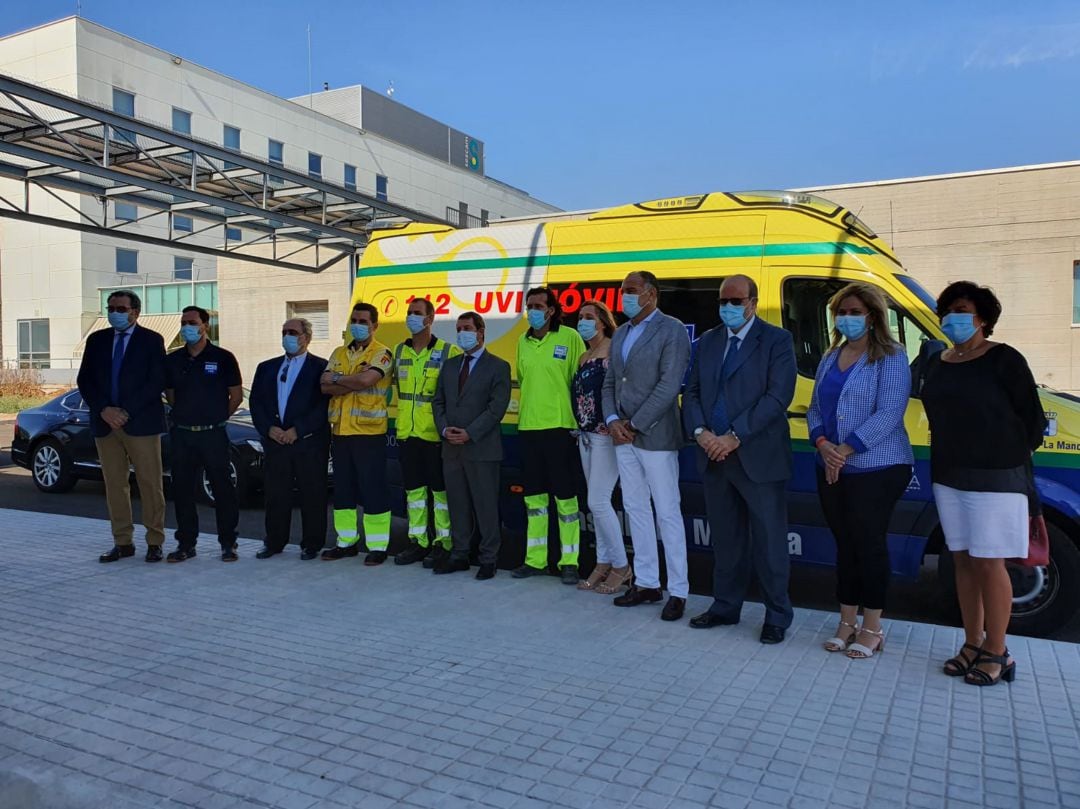 Acto de inauguración del helipuerto en Tarancón