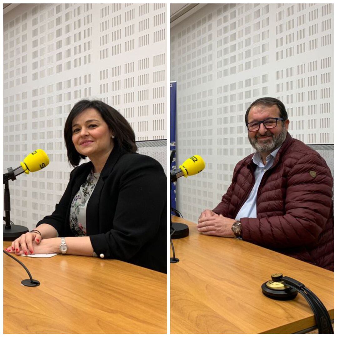 Virginia Pérez y Juan Ávila, en Radio Sevilla.