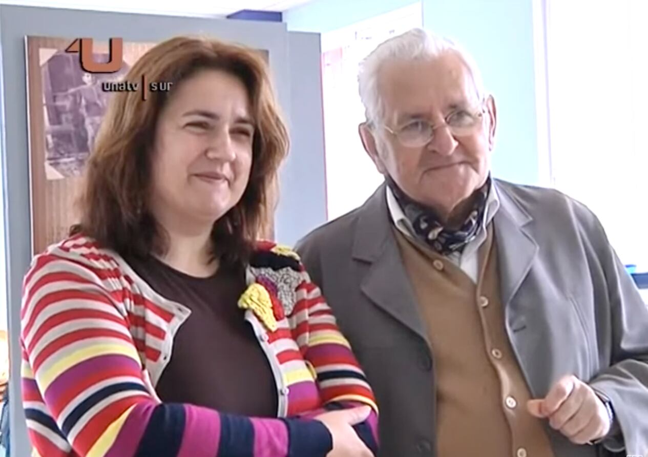 Juan José García López en el día de la inauguración de la Biblioteca que lleva su nombre