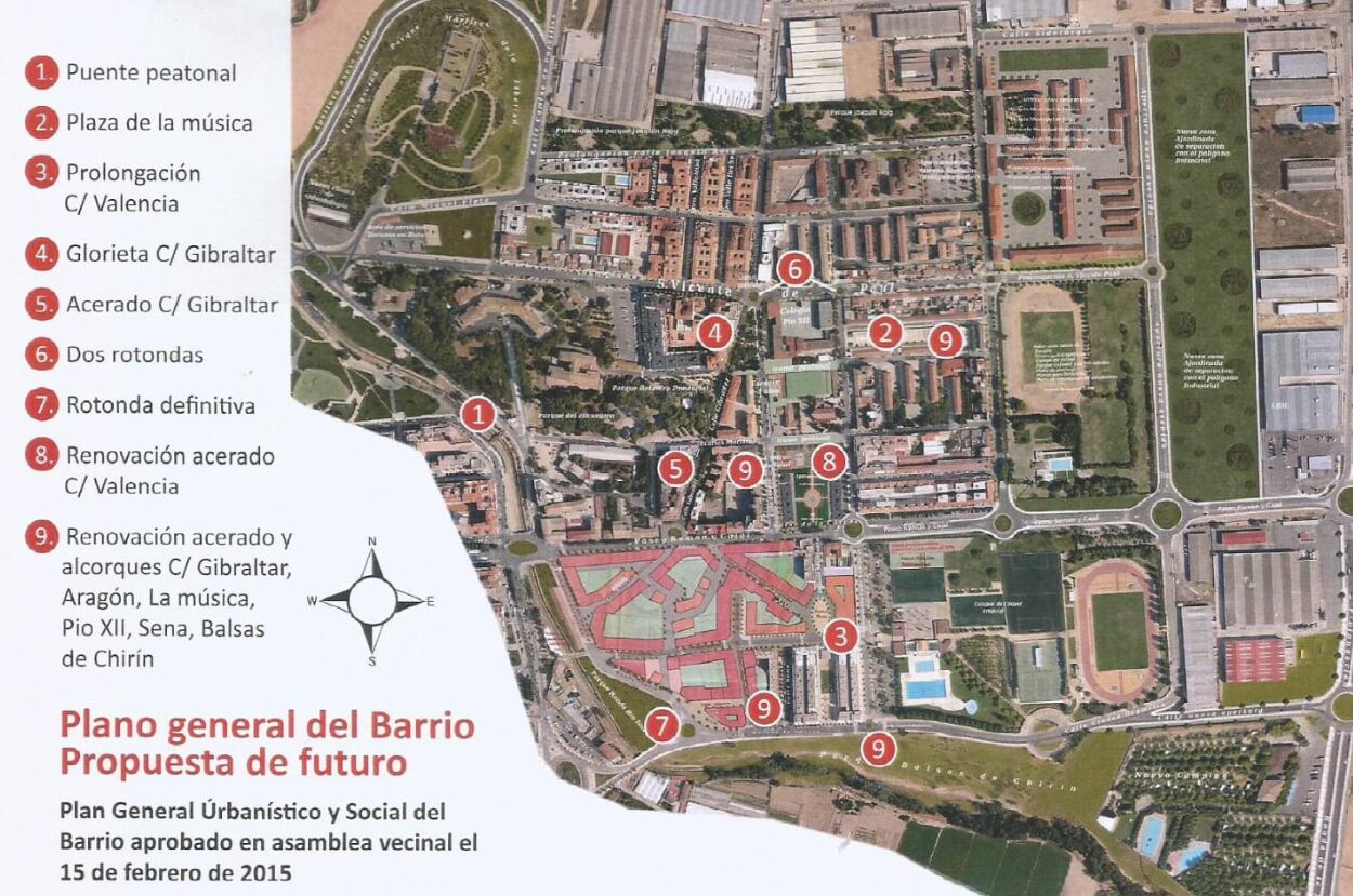 Mapa de las quejas del Barrio del Perpetuo Socorro en Huesca