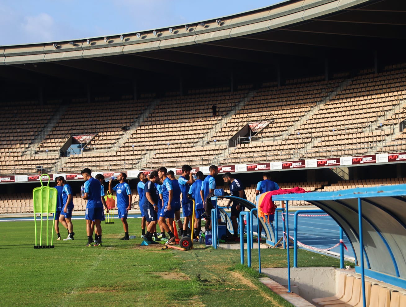 Entrenamiento Xerez CD en Chapín