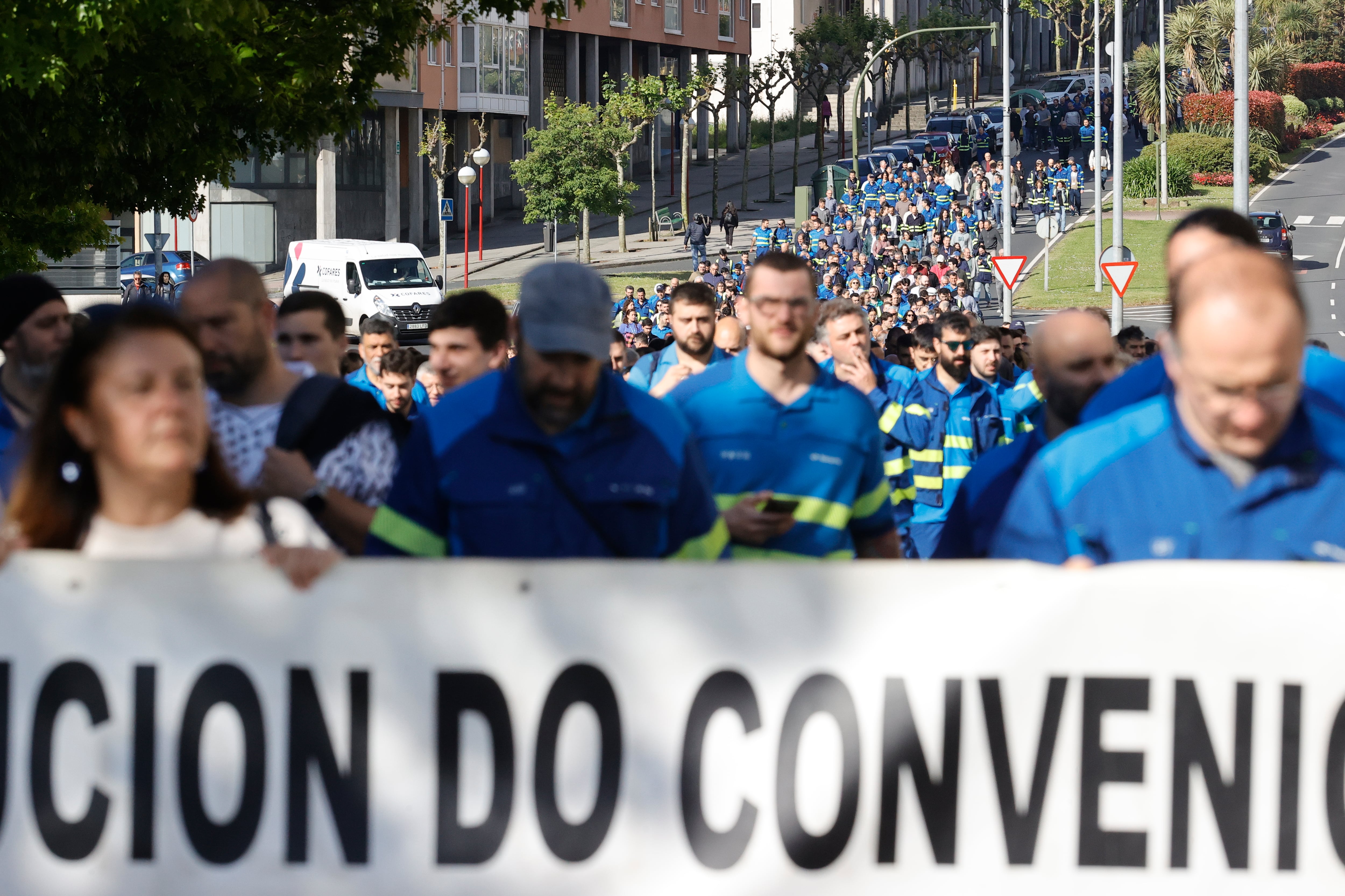 Imagen de archivo de una protesta de los trabajadores de Navantia Ferrol el pasado mes de mayo. EFE/Kiko Delgado.