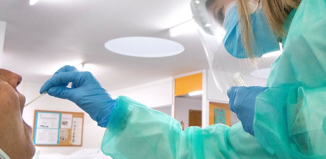 Prueba PCR de coronavirus.