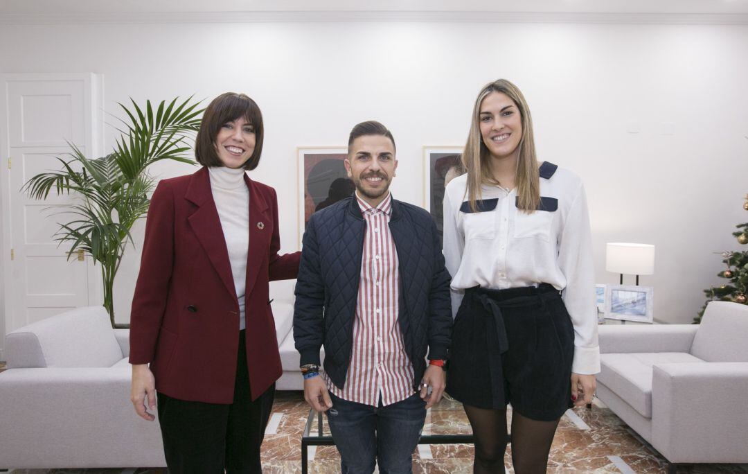 Antonio Morant junto a la Alcaldesa Diana Morant y la concejala Lydia Morant