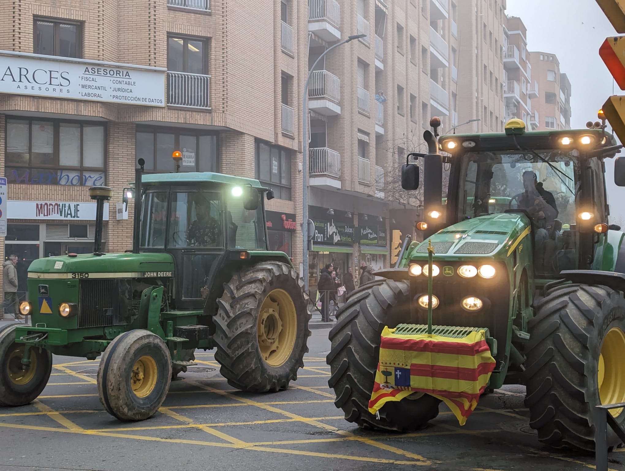 Manifestación agrícola por las calles de Huesca ( Foto: M.C. Juanín)