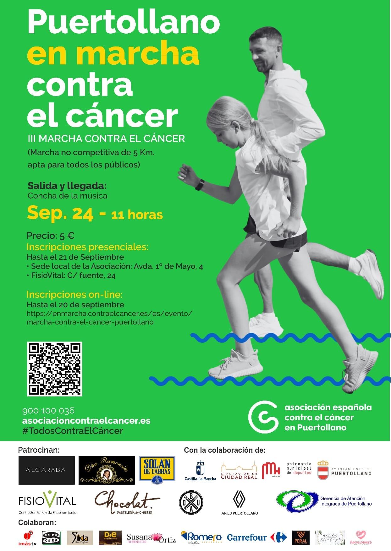 Cartel de la III marcha contra el cáncer en Puertollano