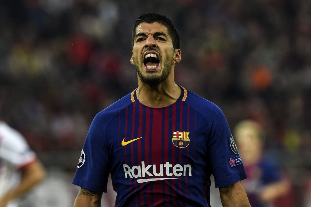 Luis Suárez, en un partido con el Barcelona