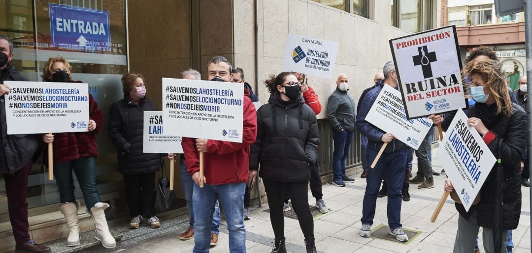 Protesta del sector por las medidas anticovid