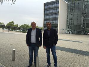 El presidente del Consejo y el alcalde de Cubillos, a las puertas de Endesa en Madrid