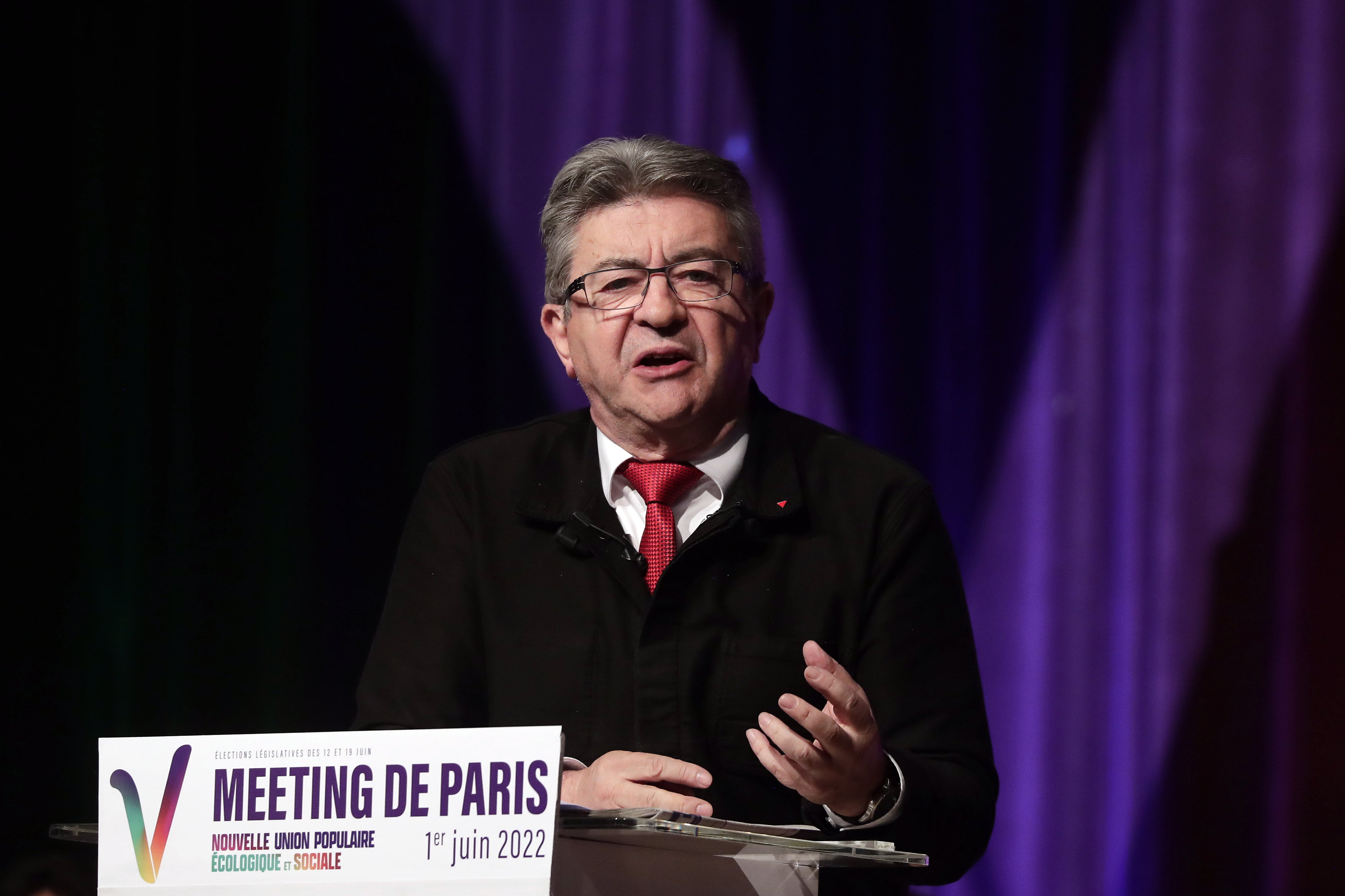 Jean-Luc Melenchon en la campaña para las elecciones francesas