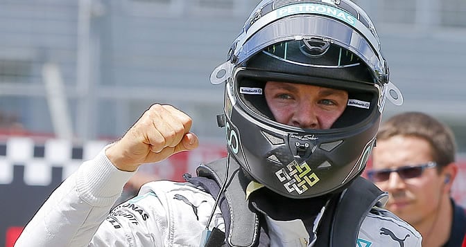 Rosberg celebra su &#039;pole&#039; en Montreal